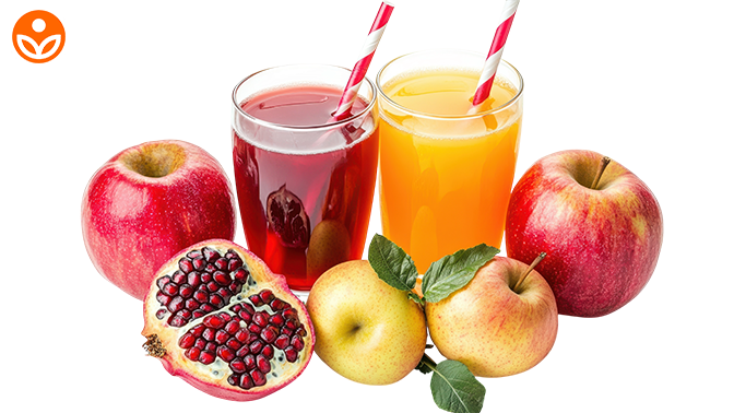 frisch gepresste Obst, Fastenwandern Amrum